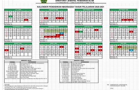 Kalender Pendidikan Provinsi Kalimantan Tengah 2020/2021