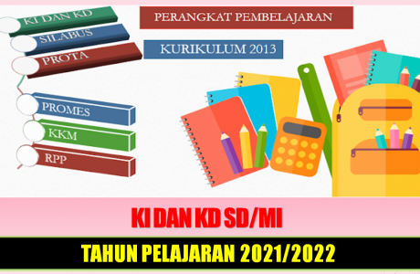 KI dan KD SD MI K13 Revisi Terbaru Tahun Pelajaran 2021/2022